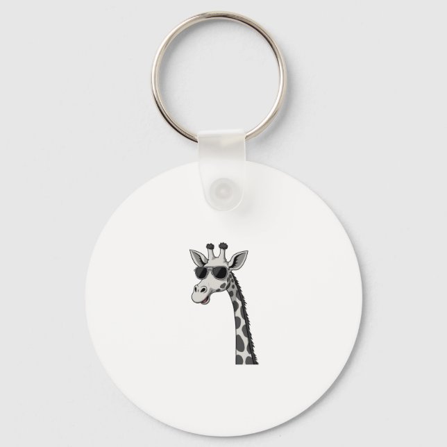 Cool Giraffe Art For Men Women Kids Animal Lover A Key Ring (Front)