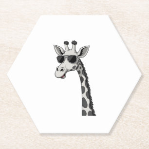 Cool Giraffe Art For Men Women Kids Animal Lover A Paper Coaster