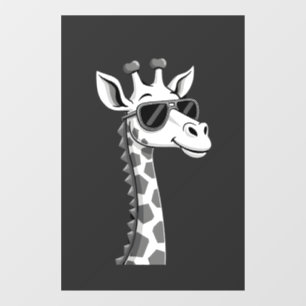 Cool Giraffe Art For Men Women Kids Animal Lover A Window Cling