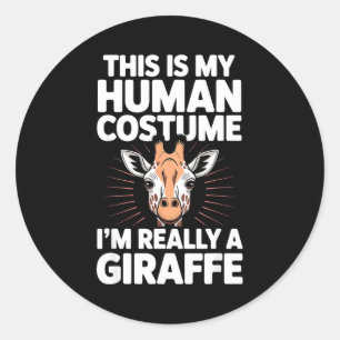 Cool Giraffe Art For Men Women Kids Toddler Giraff Classic Round Sticker