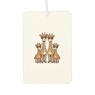 Cool Giraffe Family Sunglasses Vintage Engraving T Car Air Freshener