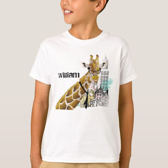 Cool Giraffe Kids T Shirts (Front)