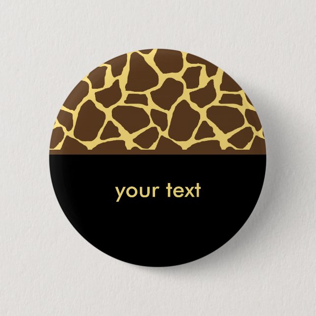 Cool Giraffe Pattern 6 Cm Round Badge (Front)
