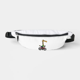 Cool Giraffe Riding Bicycle Bum Bags