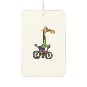 Cool Giraffe Riding Bicycle Car Air Freshener