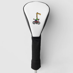 Cool Giraffe Riding Bicycle Golf Head Cover