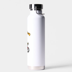 Cool Giraffe Riding Bicycle Water Bottle