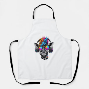 Cool Giraffe Sunglasses Headphones Giraffes Apron