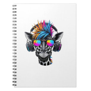Cool Giraffe Sunglasses Headphones Giraffes   Notebook