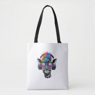 Cool Giraffe Sunglasses Headphones Giraffes Tote Bag