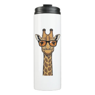 Cool Giraffe Sunglasses Vintage Engraving Shirt De Thermal Tumbler