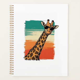 Cool Giraffe Sunglasses Vintage Sunset Shirt_1 Planner