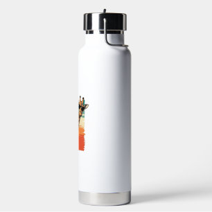 Cool Giraffe Sunglasses Vintage Sunset Shirt_1 Water Bottle