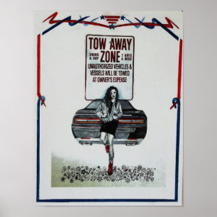 Cool Girl Fast Car Poster