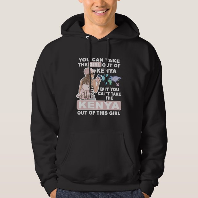 Cool Girl from Kenya  Proud Kenya Girl Hoodie (Front)