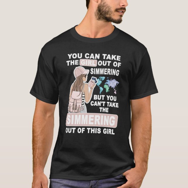 Cool Girl from Simmering City Proud Simmering Girl T-Shirt (Front)