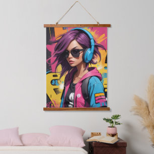 cool girl hanging tapestry