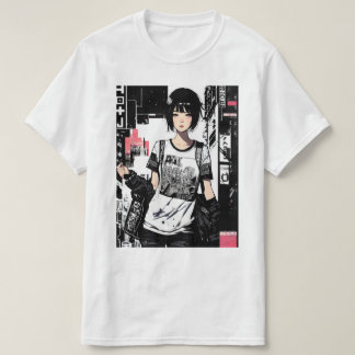 Cool Girl Japanese Aesthetic Vaporwave Style T-Shirt