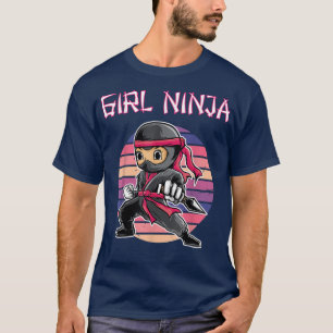 Cool Girl Ninja Spy Theme Party Crew for girls kid T-Shirt