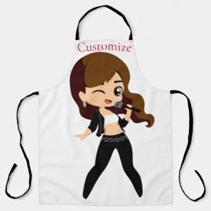 Cool Girl Sings Karaoke Thunder_Cove Apron