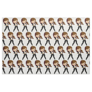Cool Girl Sings Karaoke Thunder_Cove Fabric