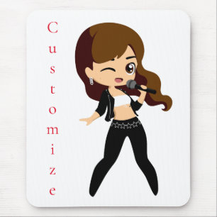 Cool Girl Sings Karaoke Thunder_Cove Mouse Mat