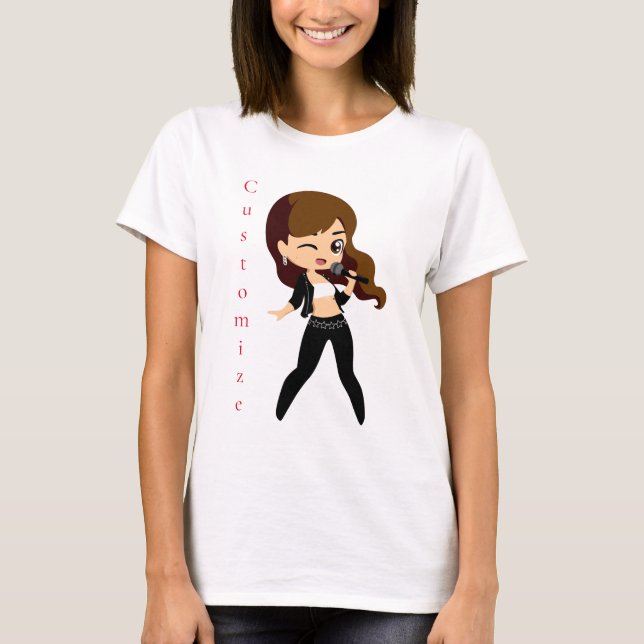 Cool Girl Sings Karaoke Thunder_Cove T-Shirt (Front)