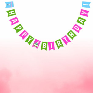 Cool Girl's Golfing Themed Birthday Banner