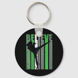 Cool Girls Kickboxing Birthday Vintage Kick Box Bo Key Ring