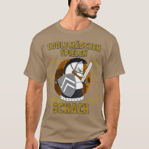 Cool Girls Play Chess Game Thinking Sports Chess T-Shirt