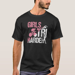 Cool Girls Tri Harder Triathlon Mum T-Shirt