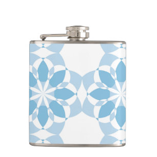 Cool, girly, modern, trendy unique flower abstract hip flask