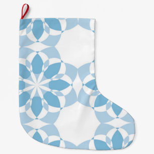Cool, girly, modern, trendy unique flower abstract large christmas stocking
