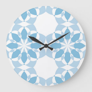 Cool, girly, modern, trendy unique flower abstract large clock