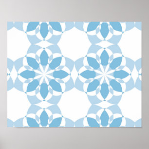 Cool, girly, modern, trendy unique flower abstract poster