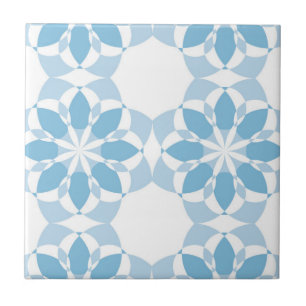 Cool, girly, modern, trendy unique flower abstract tile