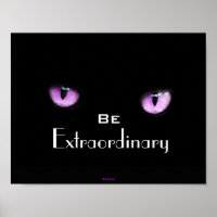 Cool Girly Motivational Inspirational Eyes of Cat