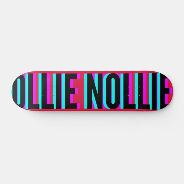Cool Glitch Crimson Ollie Nollie Skateboard Deck (Horz)