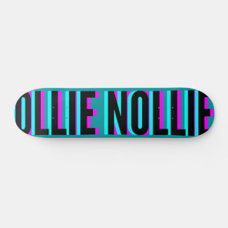 Cool Glitch Turquoise Ollie Nollie Skateboard Deck