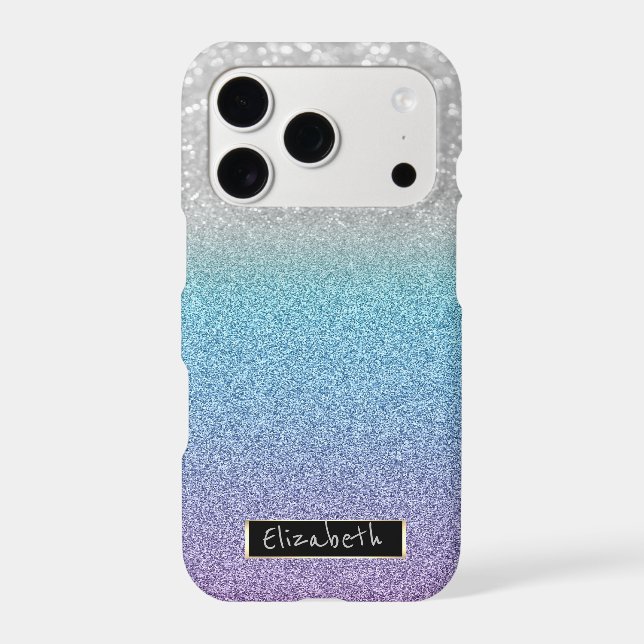 Cool Glitter Bokeh Ombre - Personalised (Back)