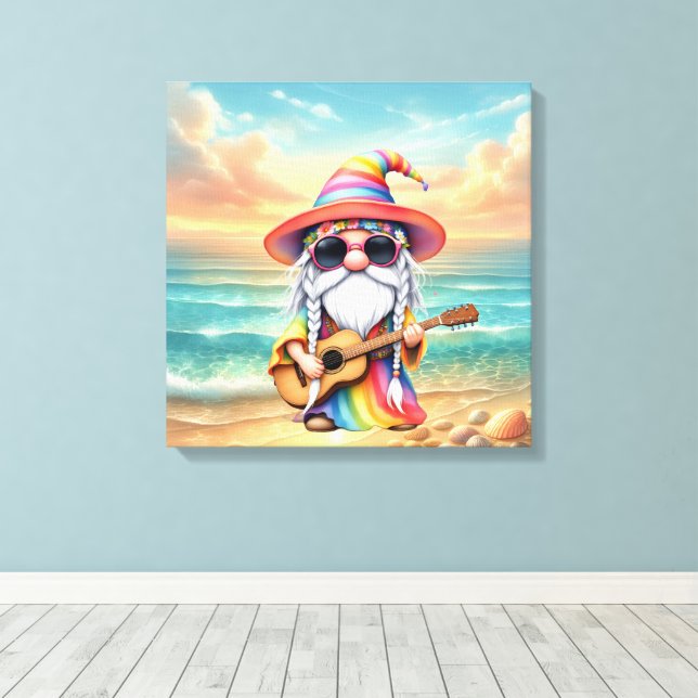 Cool Gnomie Canvas Print (Insitu(Wood Floor))