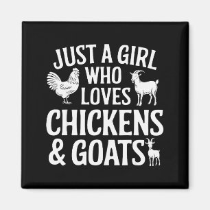Cool Goat Design For Girls Women Animal Farming Go Magnet