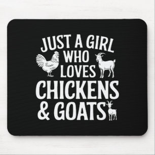 Cool Goat Design For Girls Women Animal Farming Go Mouse Mat