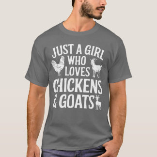 Cool Goat Design for Girls Women Animal Farming Go T-Shirt
