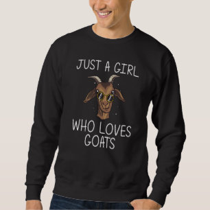 Cool Goat For Girls Kids Goats Farmer Goat Pygmy Sweatshirt