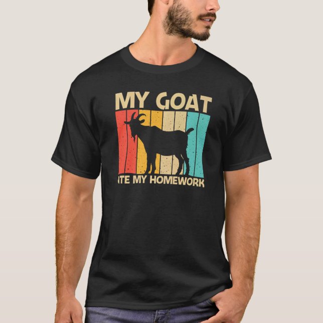 Cool Goat For Kids Boys Goat Farmer Farming T-Shirt (Front)