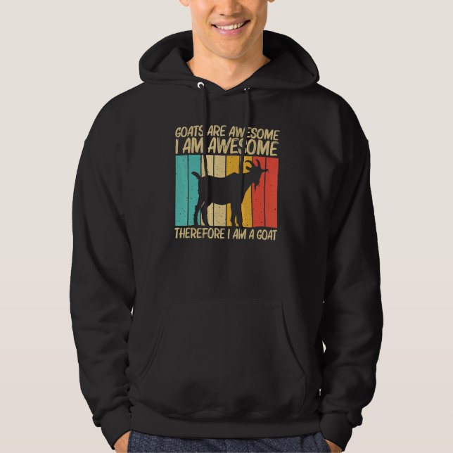 Cool Goat For Men Women Goat Farmer Farming Hoodie (Front)