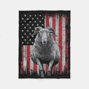 Cool Goat Lover 4th Of July Patriotic Usa Independ Fleece Blanket