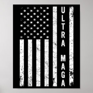 Cool Going Out Made In USA Black American Flag Ult Poster