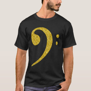 Cool Gold Bass Guitar F Clef Key T-Shirt